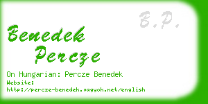 benedek percze business card